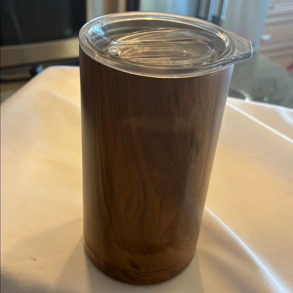 BrüMate Wood Grain Tumbler Insulated Walnut Bottle Cooler in Stylish Wood Grain